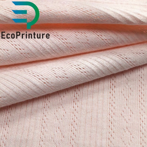 Organic Cotton Pointelle Yarn Dye Fabric