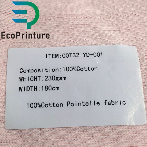 Organic Cotton Pointelle Yarn Dye Fabric