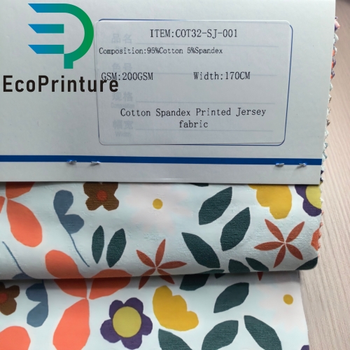 Digital printing organic cotton jersey Fabric